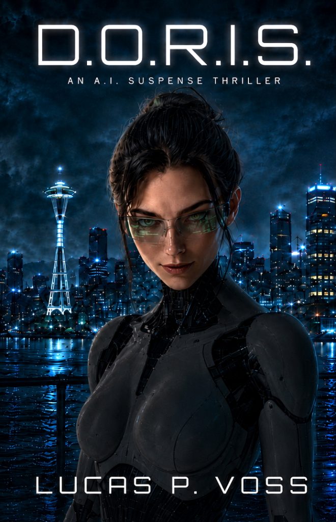 D.O.R.I.S Book cover. D.O.R.I.S. An AI Suspense Thriller
